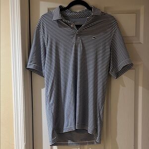 Vineyard Vines Navy and White Striped Polo Shirt